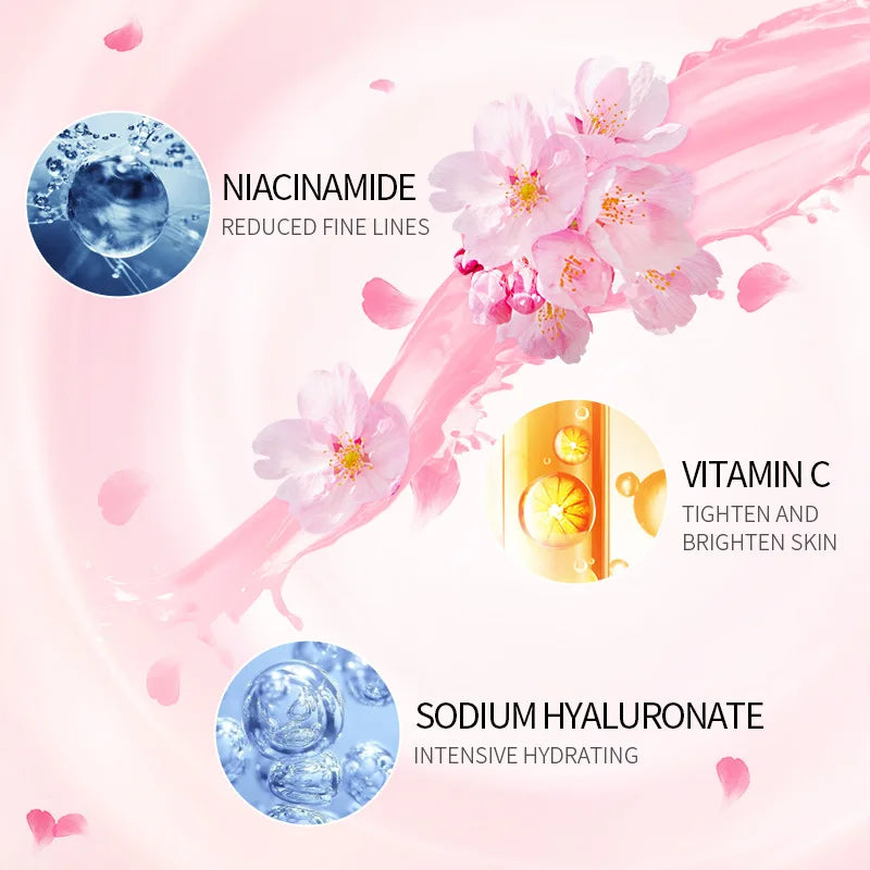 LAIKOU Sakura Serum and Collagen Face Cream Set