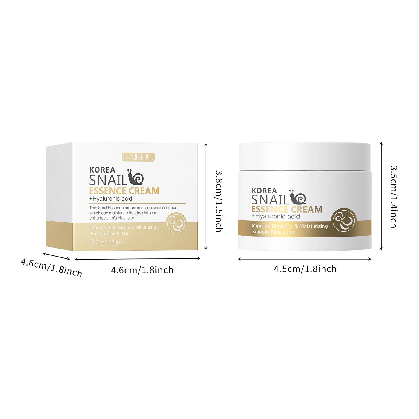 Snail Face Cream Hyaluronic Acid Moisturizer