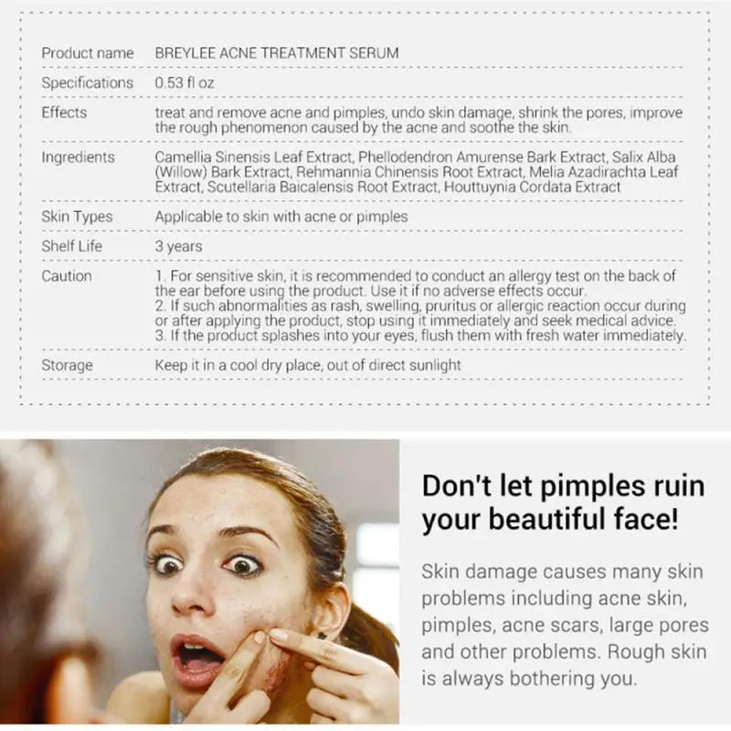 BREYLEE Acne Treatment Serum and Acne Pimple Scar Remover