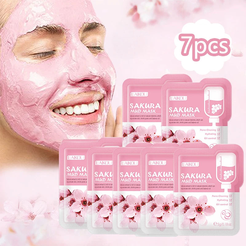 LAIKOU 7pcs Facial Cleansing and Brightening Masks